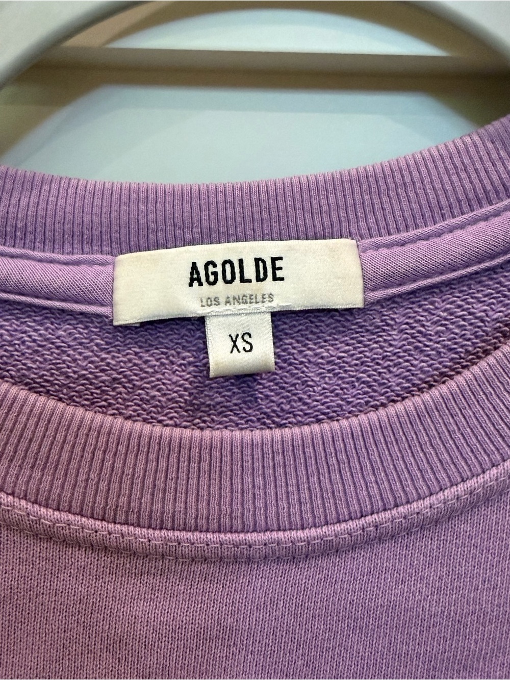 AGOLDE Women's Crewneck Purple Violet Sweatshirt – Women’s XS - Picture 3 of 4